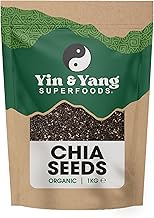 Organic Chia Seeds 1kg, by Yin & Yang Superfoods, 100% Natural, Vegan, High in Protein & Fibre, Palm Oil Free