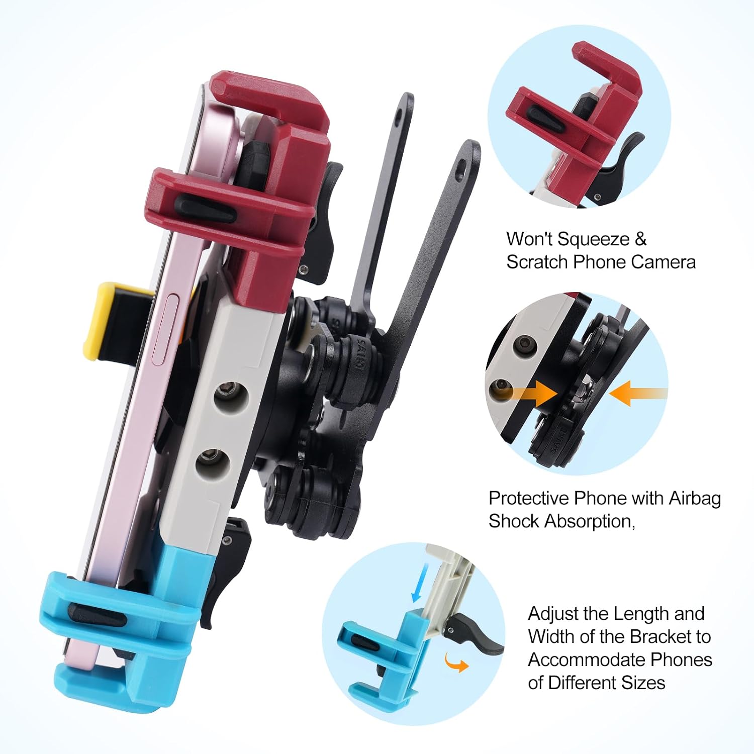 CFMOTO 450SS 400 Special Motorcycle Phone Mount with Vibration Dampener,Heavy Duty Phone Holder for Motorcycle,Anti Slip, Anti Shake, Anti-Theft,Adjustable for 5.4-8.3'' Smartphone