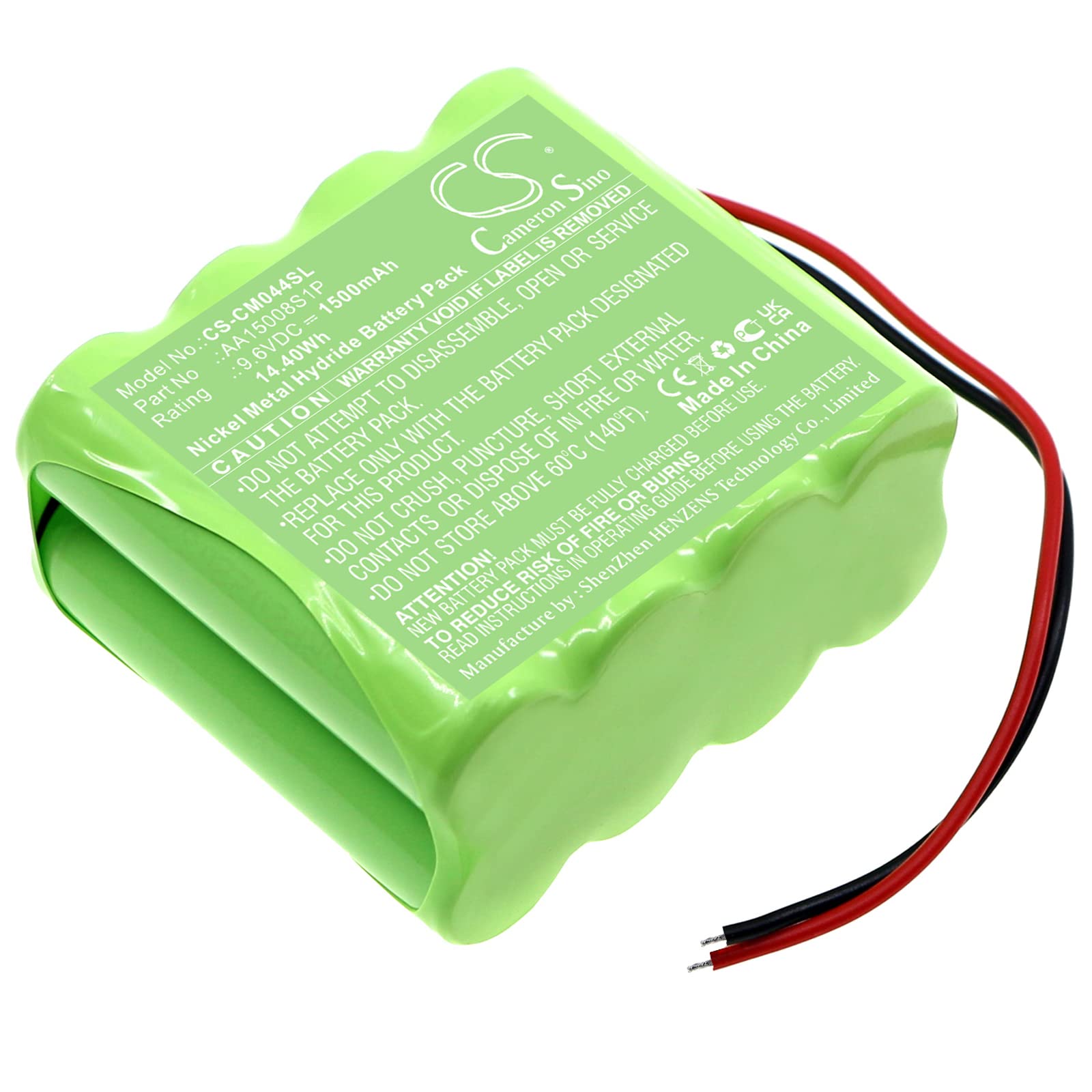 Batterie de rechange 1500 mAh pour batteries personnalisées, numéro de pièce : AA15008S1P