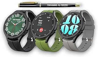 TOP-Haino TOP 4 Haino Teko Germany Full Screen Real AMOLED Display Series 9 Smart Watch With 3 Straps Wireless Charger and Pen Designed For Ladies and Gents (Black)