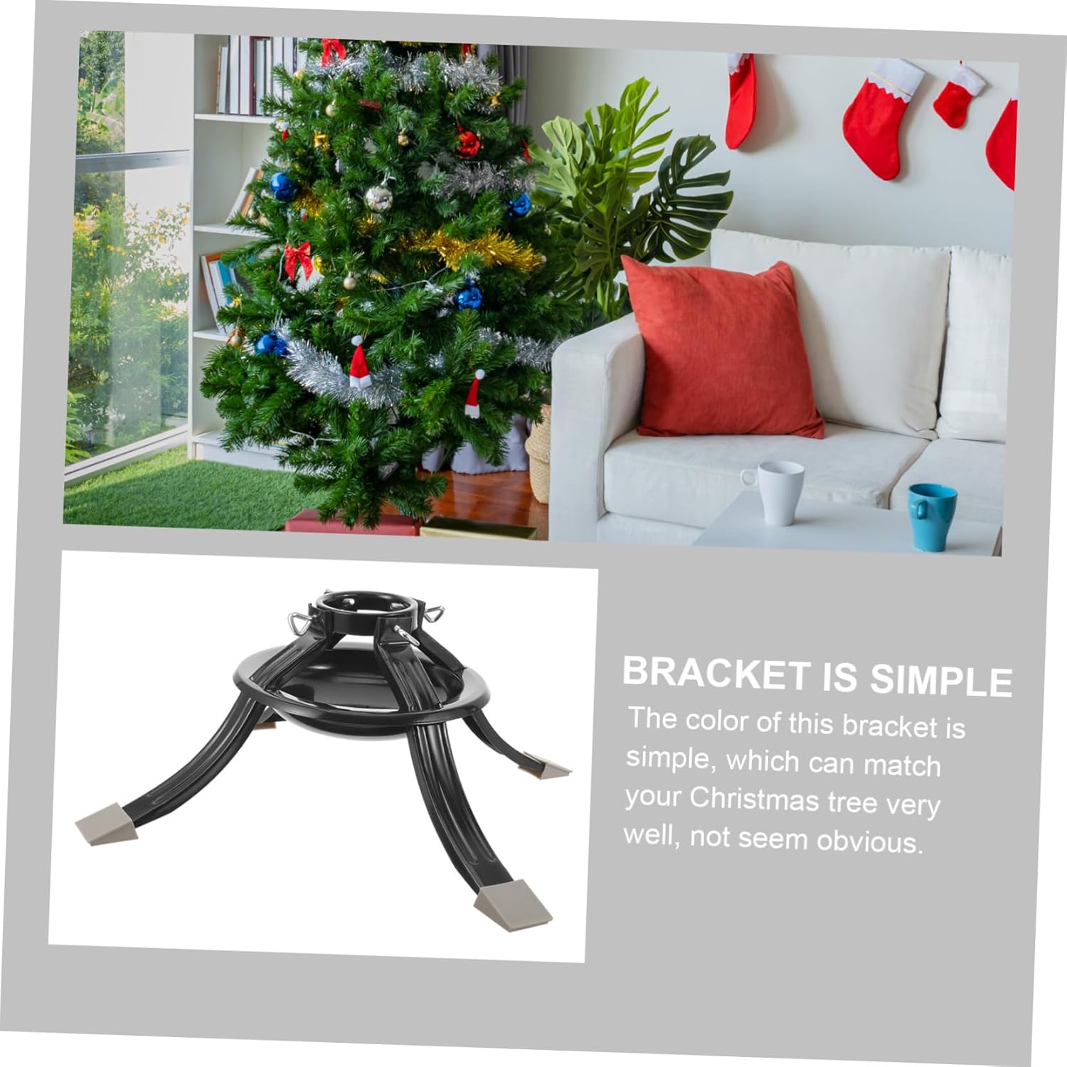 Christmas Stand Heavy Duty Metal Base for Trees Stable Support Rack for Holiday Decor Easy to Assemble and Detach for Christmas Arrangements