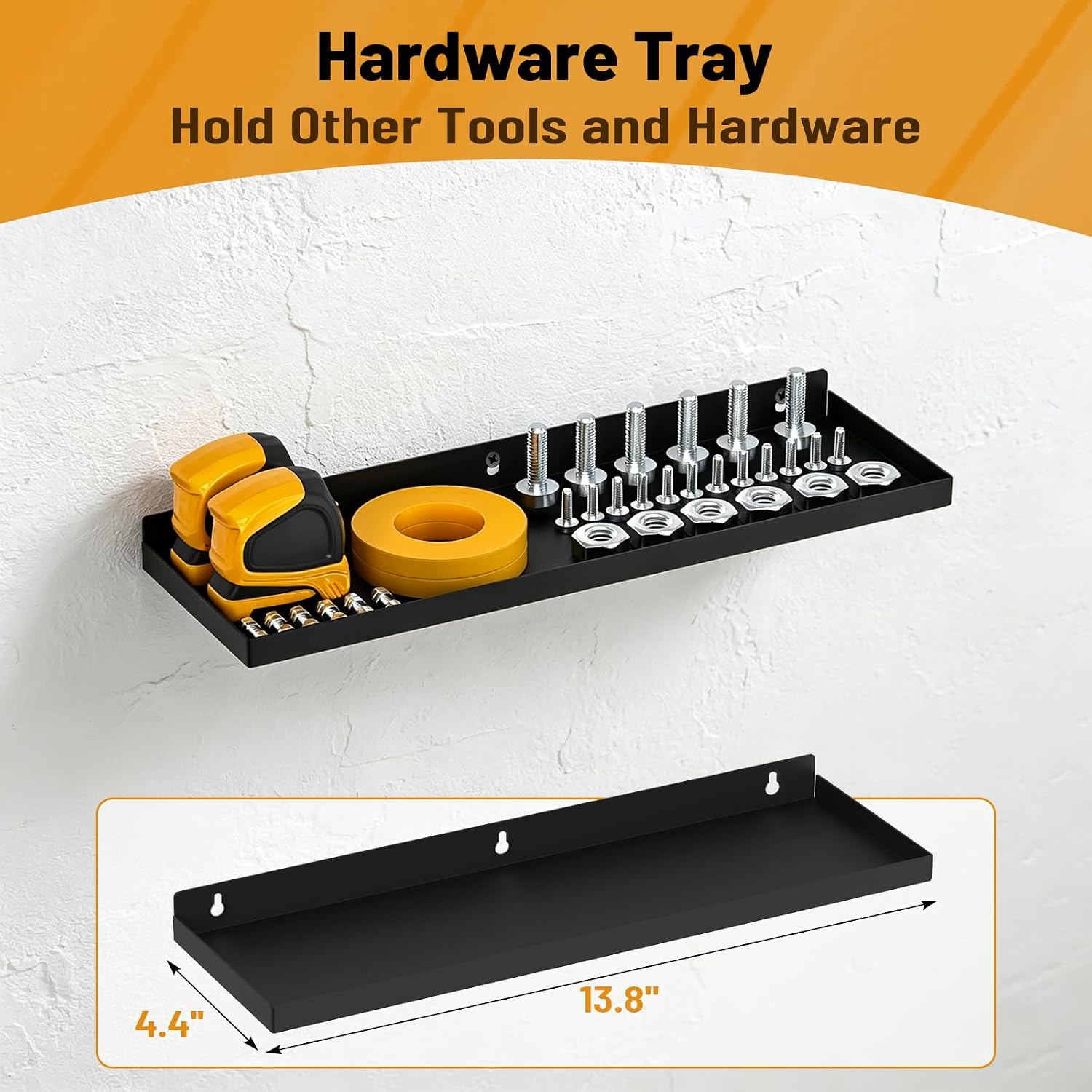 5 Pcs Tool Organizers Wall Mount, Heavy Duty Metal Screwdriver Organizer, Plier Organizer, Hammer Holder, Wrench Holder, Power Tool Storage Racks for Garage, Workshop, Shed