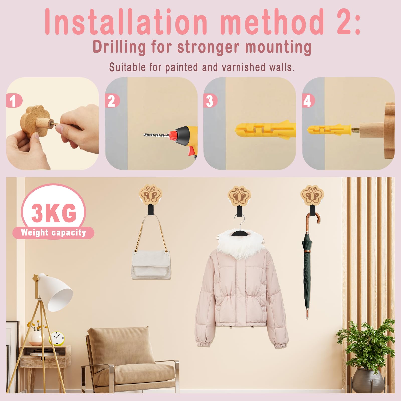 Porte-Manteau Enfant Mural Grenouille - Crochet Bois Autocollant | Déco Pratique