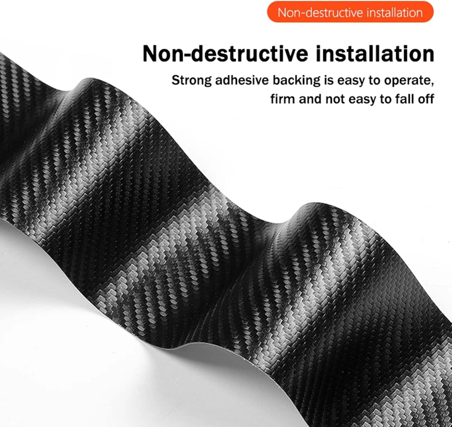 Protezioni Paraurti Posteriore Auto per Opel Corsa B C D E F 90cm Striscia di Rivestimento Portellone Adesivo Fibra Carbonio Antigraffio