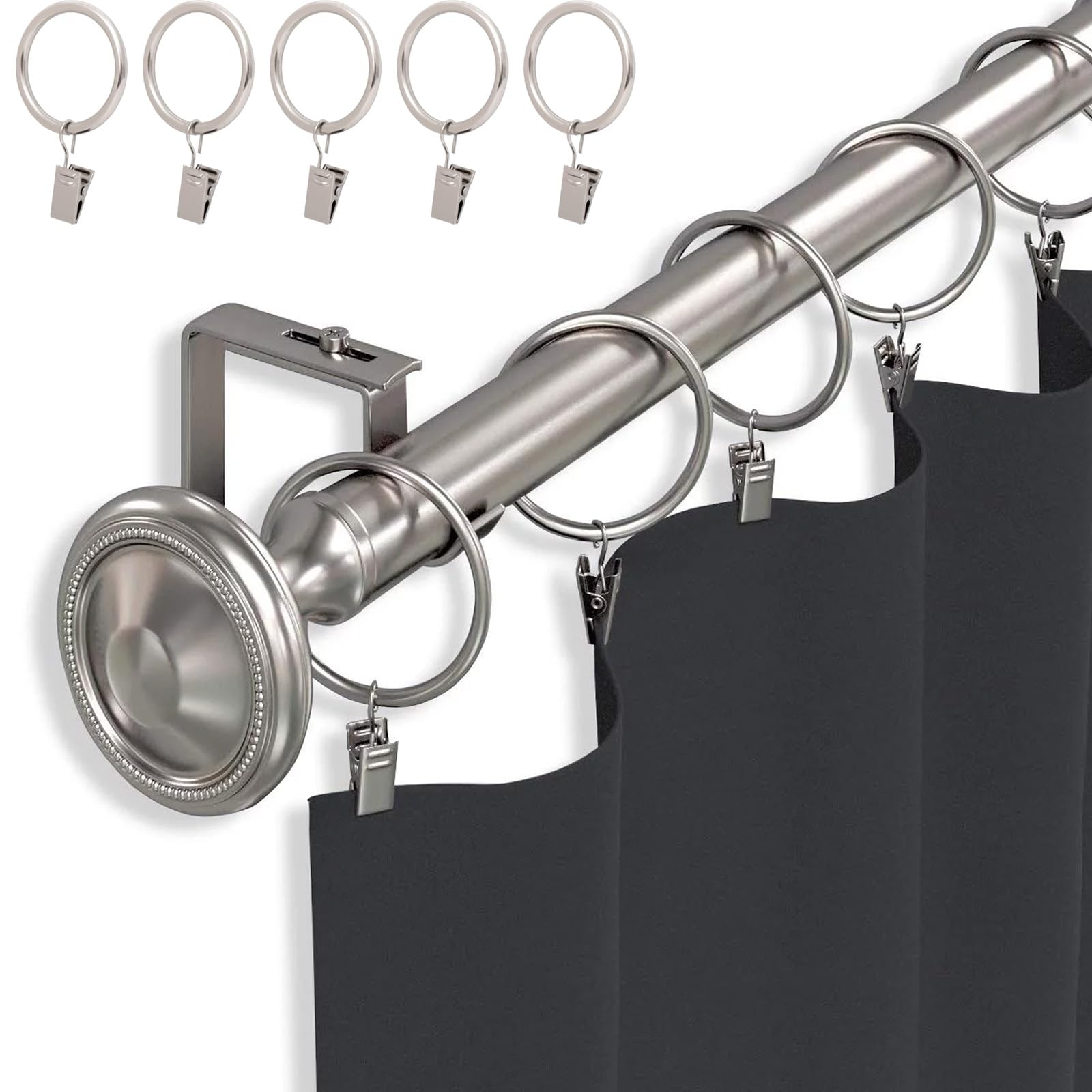 Anillas Cortinas Metal HIMOMO Anillas Con Pinzas Para Cortinas, 100