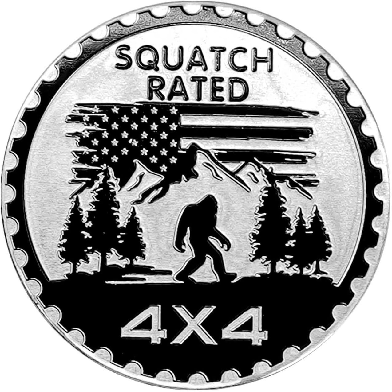 4x4 Badge Rated Jeep Wrangler Emblem, Automotive 3D Metal Car Badges Compatible with Trucks & SUV