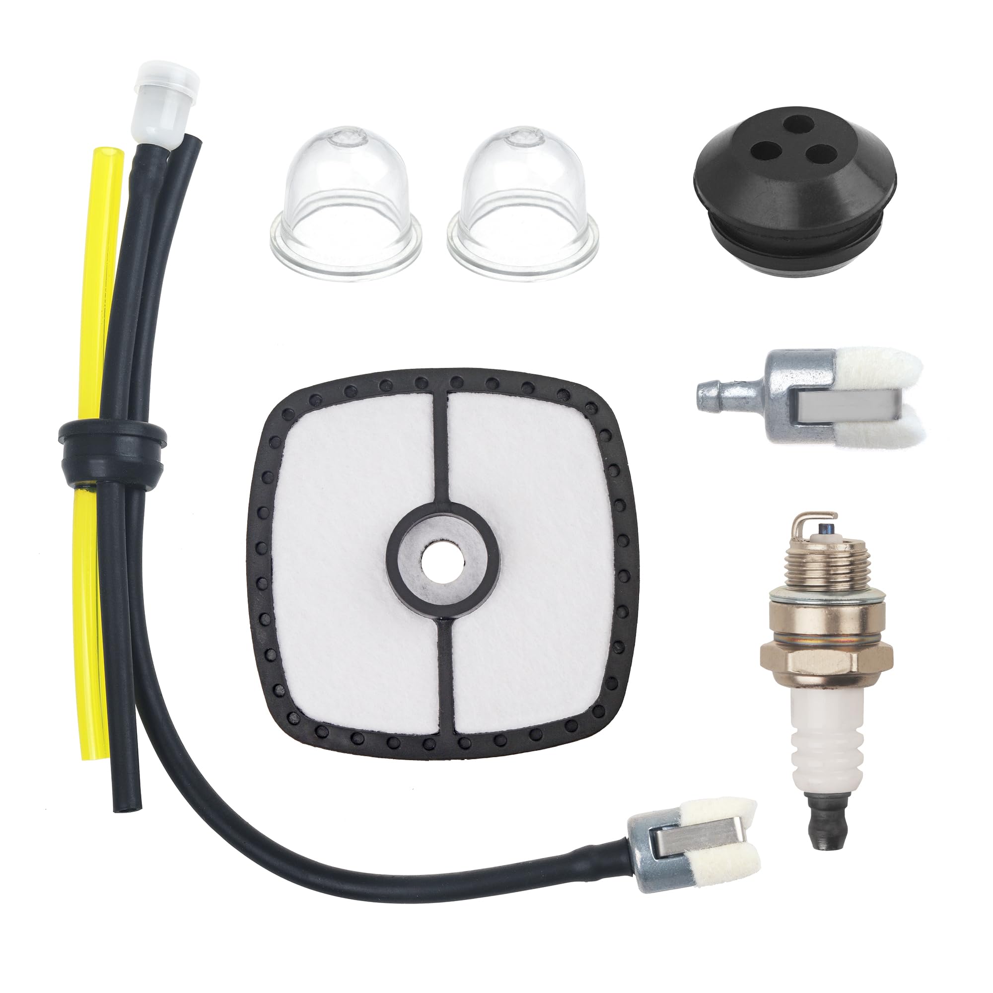 SRM 225 Tune Up Kit, Replacement Parts Fit for Echo Weed Eater, Leaf Blower, String Trimmer SRM-210, SRM-230, PAS-225, PB-250LN, Includes Air Filter, Fuel Line, Spark Plug, Primer Bulb, Fuel Filter
