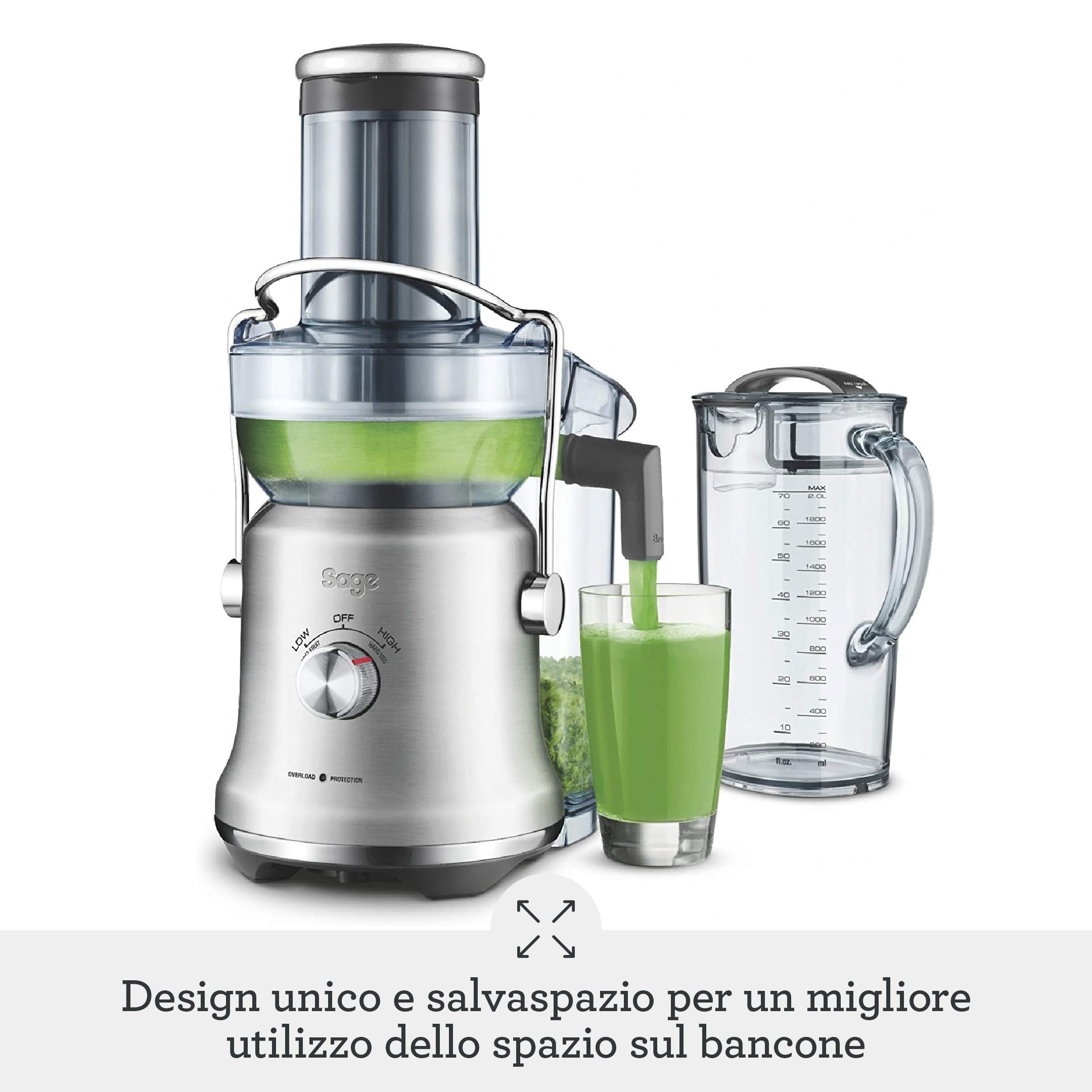 Sage - The Nutri Juicer Cold Plus - Spremiagrumi, Frullatore - Acciaio Inox Spazzolato