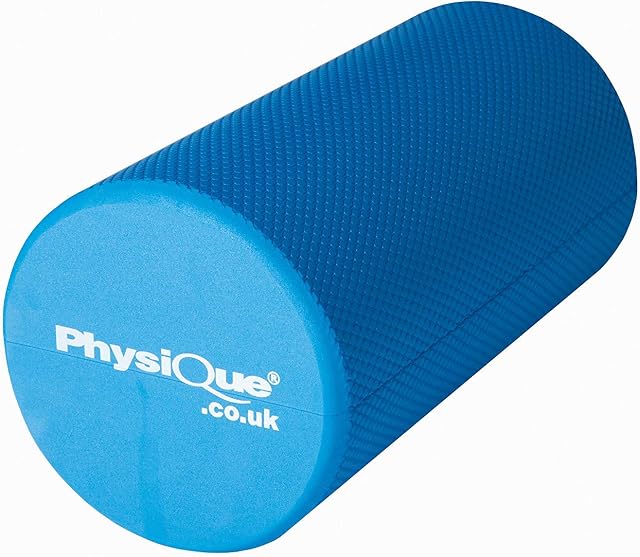 Physique Pro Foam Roller, Back Roller for Deep Tissue Muscle Massage - Blue, Full Round, 30cm x 15cm