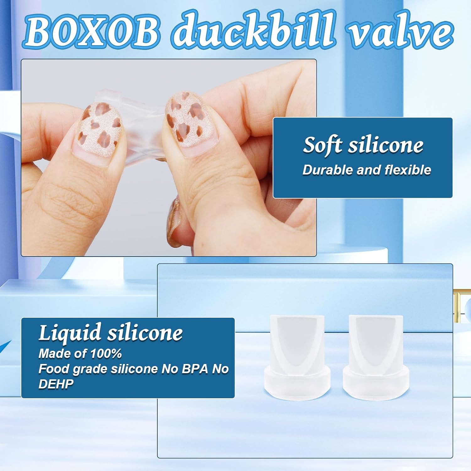 12 Pcs Breast Pump Replacement Parts for Mom Cozy M5, 8 Duckbill Valves and 4 Silicone Diaphragms, Breastfeeding Essentials Kit Compatible with Momcozy M5 Breast Pump Accessories