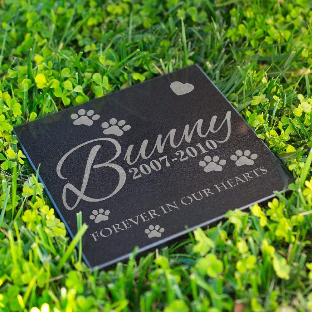 Lara Laser Works Memorial Gifts, Personalized Pet Grave Markers - 4 Different Sizes - Pet Loss Gifts, Cat/Dog Pet Headstone Sympatyh Gifts, Cat/Dog Rememberance - Forever in Our Hearts