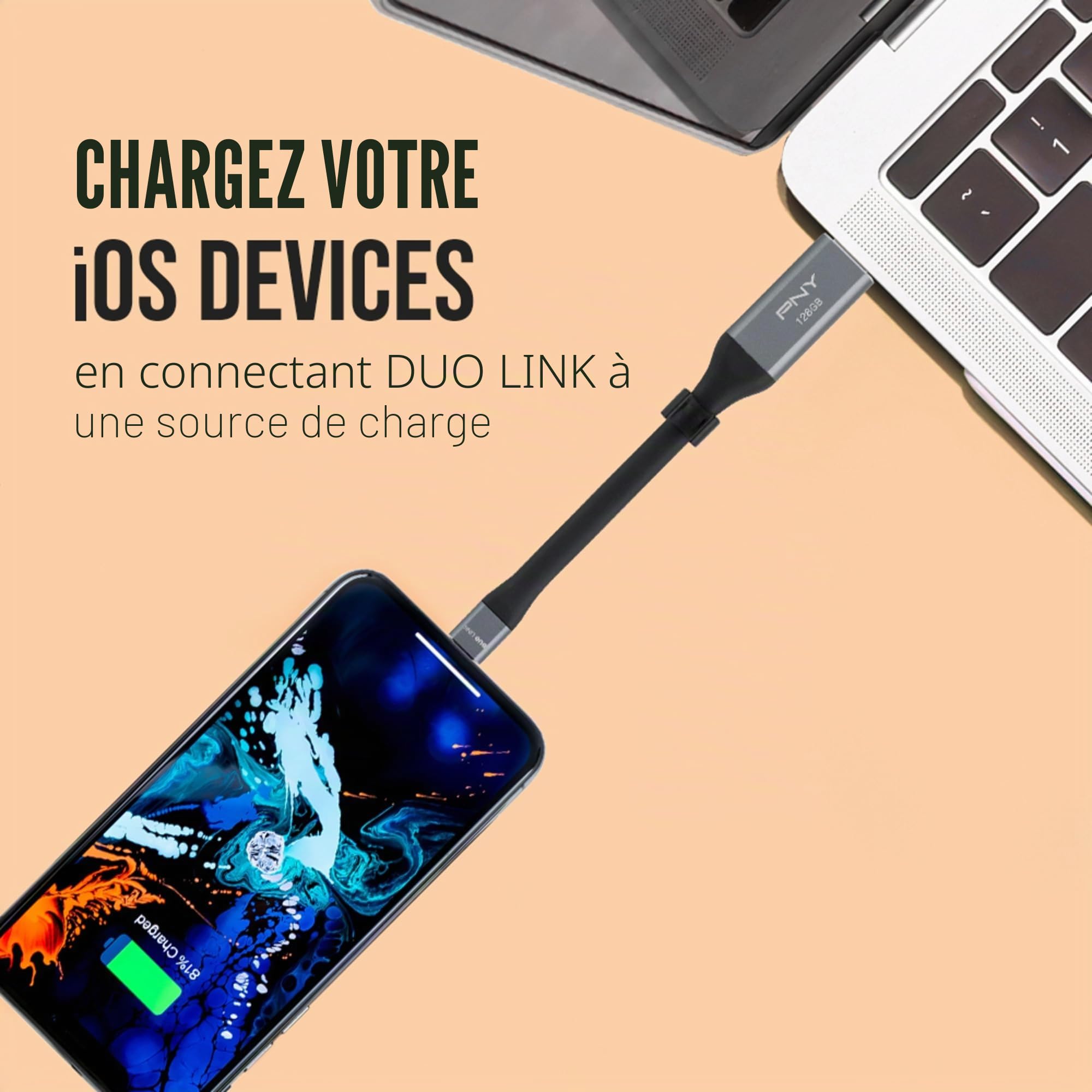 PNY P-FDI64GLA02GC-RB Clé USB 3.0 Gris Métallisé 64 Go