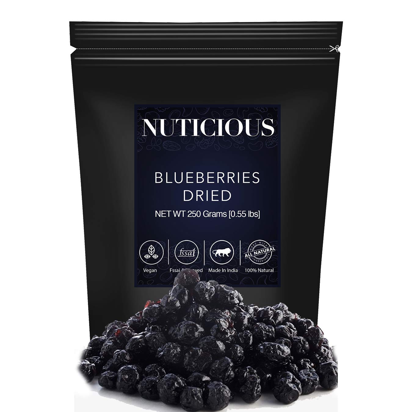 NUTICIOUS Dried Whole Blueberries-250 gm (B07NJQ1K7N) Amazon Price History, Amazon Price Tracker