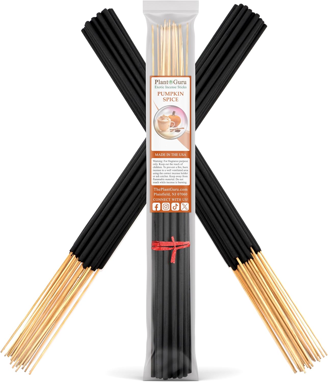 Pumpkin Spice Exotic Incense Sticks Jumbo 19 Inch Long - Bulk 1 Bundle 27 to 30 Sticks - Natural 19" Extra Large with A Smooth Aroma that Burns for 3 to 4 Hours Each.