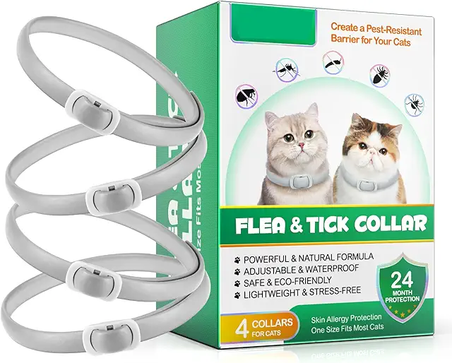 Seresto Katzen Flohhalsband 4 Stück - 24 Monate Schutz gegen Zecken & Flöhe