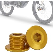 Front Fork Axle Nut Bolt Cap for Surron LBX Rawrr Mantis X Talaria Talaria Sting L1E X3, M16x1.5 Volts Arctic Leopard XE Pro S Sur Ron Fit KKE Fork and DNM Fork Gold