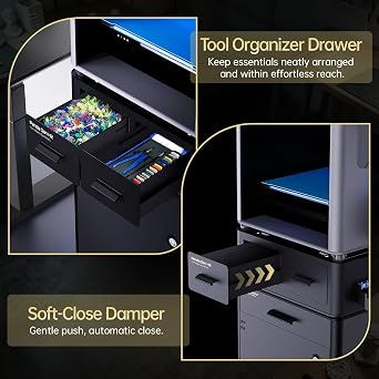 BIQU Panda Den H2+Panda Perch H2+Panda Perch HT for Bambu-Lab H2D/H2S/H2C 3D Printers, Filament Waste Collection & AMS Storage to Save Space for Makers, 3D Printing Farms