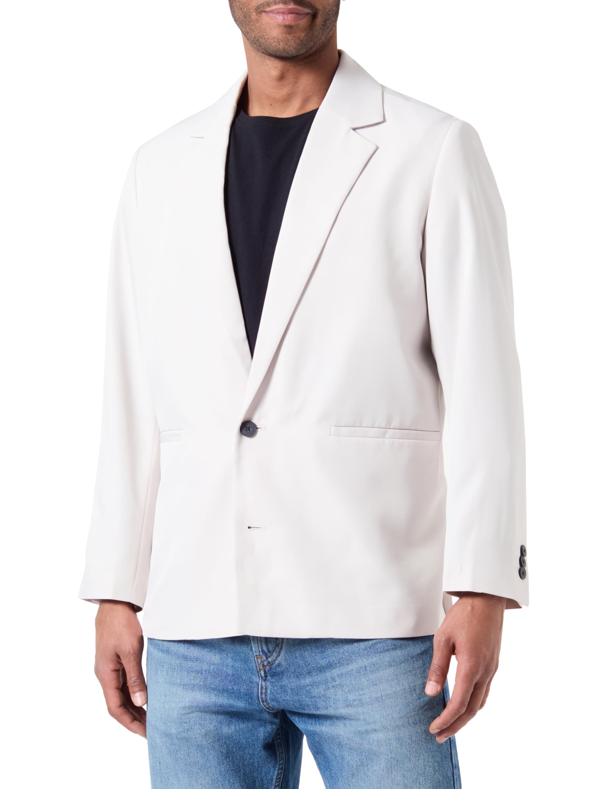 JACK & JONES Jprcarter Relaxed Blazer, Moonbeam/fit: Relaxed fit, 44R