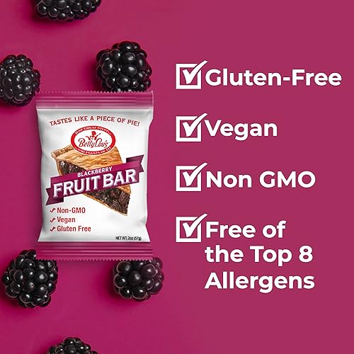 Miniatura 2 de Betty Lou's Paquete de barras de frutas  Paquete de 12 moras y paquete de 12 arándanos  Sin gluten, veganas, sin OGM  Snacks deliciosamente