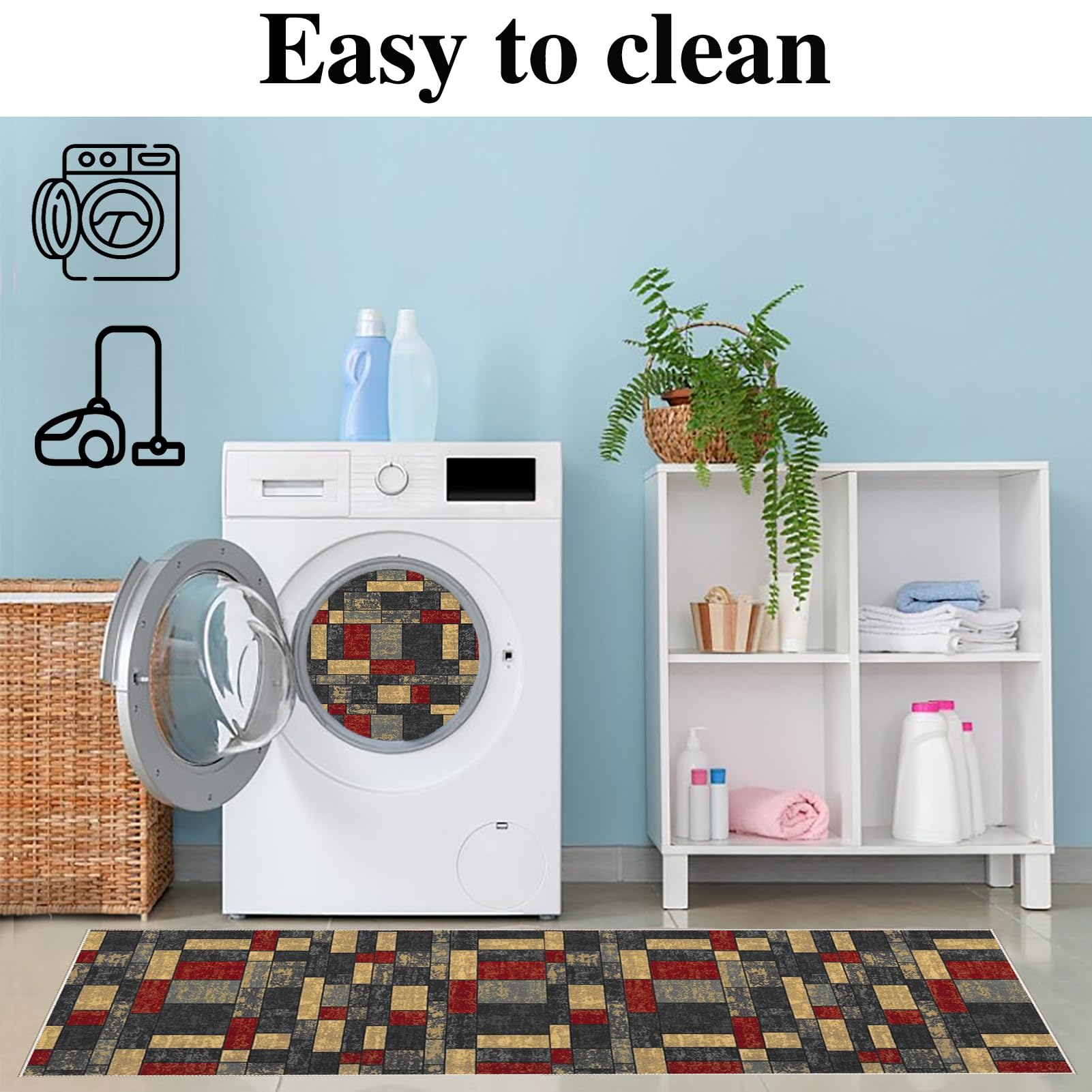 Tappeto Passatoia Cucina Antiscivolo Tappeti per Corridoio Tappeti Runner Ingresso Tappeto Runner Cucina 80 x 140 cm per Corridoio Ufficio Salotto Camera da Letto Entrata Casa Cucina Ingresso
