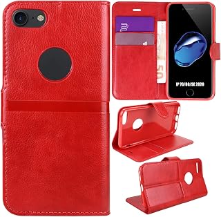 Capinha Capa Carteira De Luxo Vermelha compatível IPhone 7 8 Se 4.7 - Cell In Power25