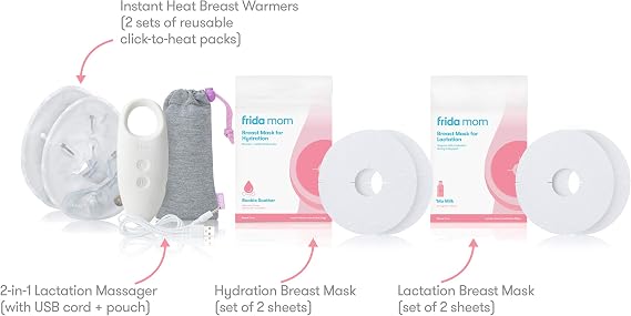 Frida Mom Labor and Delivery + Postpartum Recovery Kit + Breast Care Self Care Kit