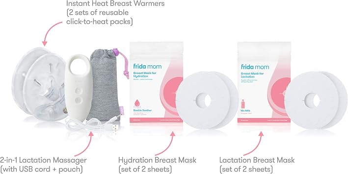 Frida Mom Labor and Delivery + Postpartum Recovery Kit + Breast Care Self Care Kit