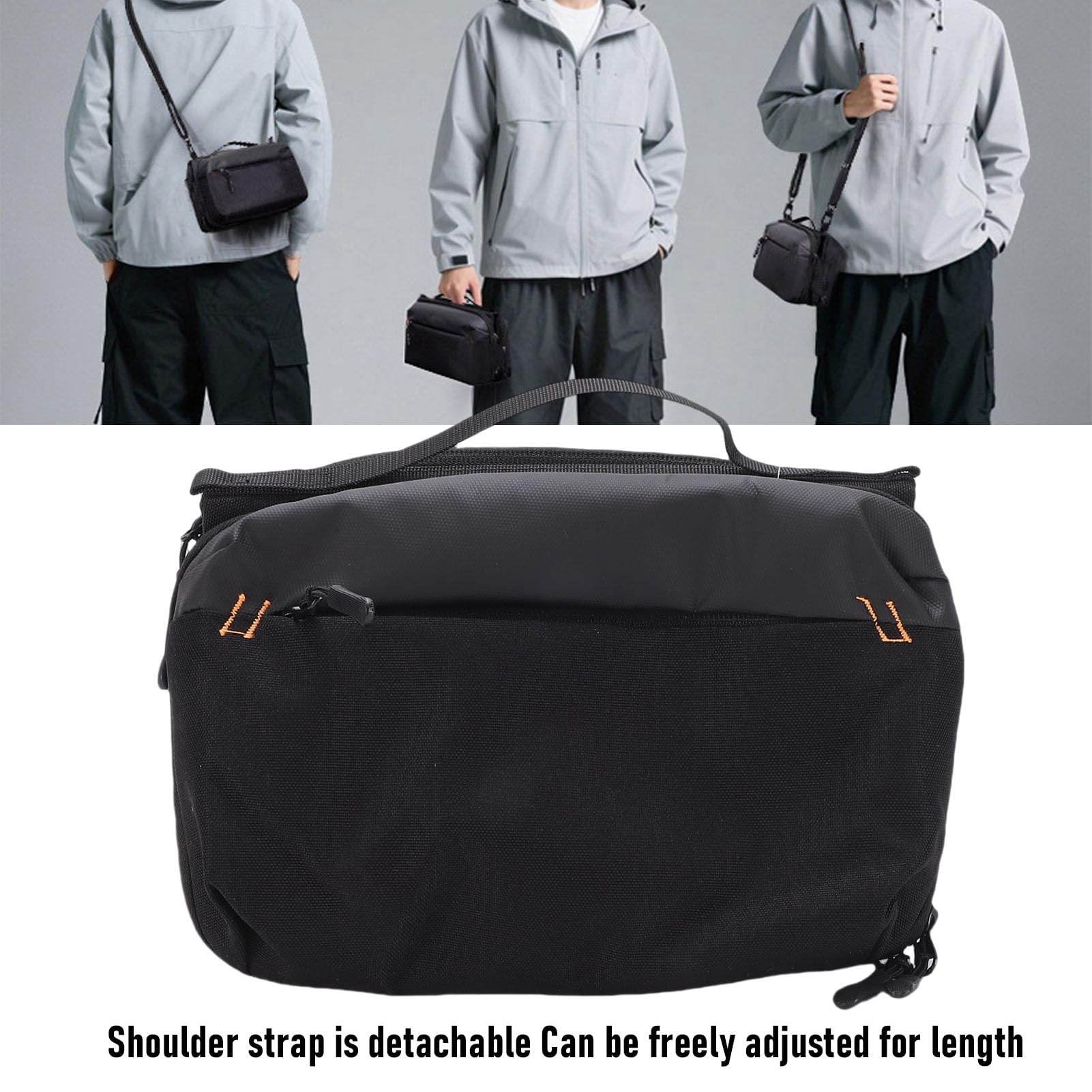 Ejoyous Organizer per Elettronica Custodia da Trasporto Elettronica in Poliestere Impermeabile con Design a Pieghe, 19 Scomparti, Chiusura Magnetica per Viaggi, Pendolari, Campeggio (BLACK)
