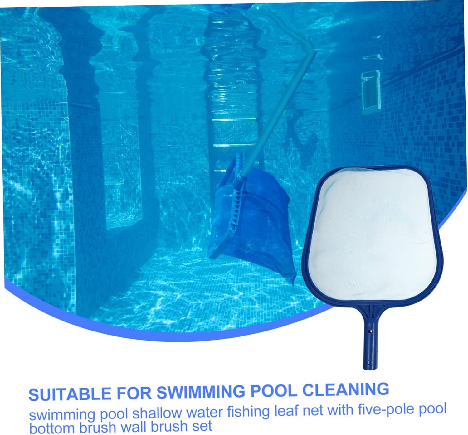 Milisten Pool Cleaning Brush Kit Swimming Pool Skimmer Blower Fine Mesh Skimmer Cleaning Tool