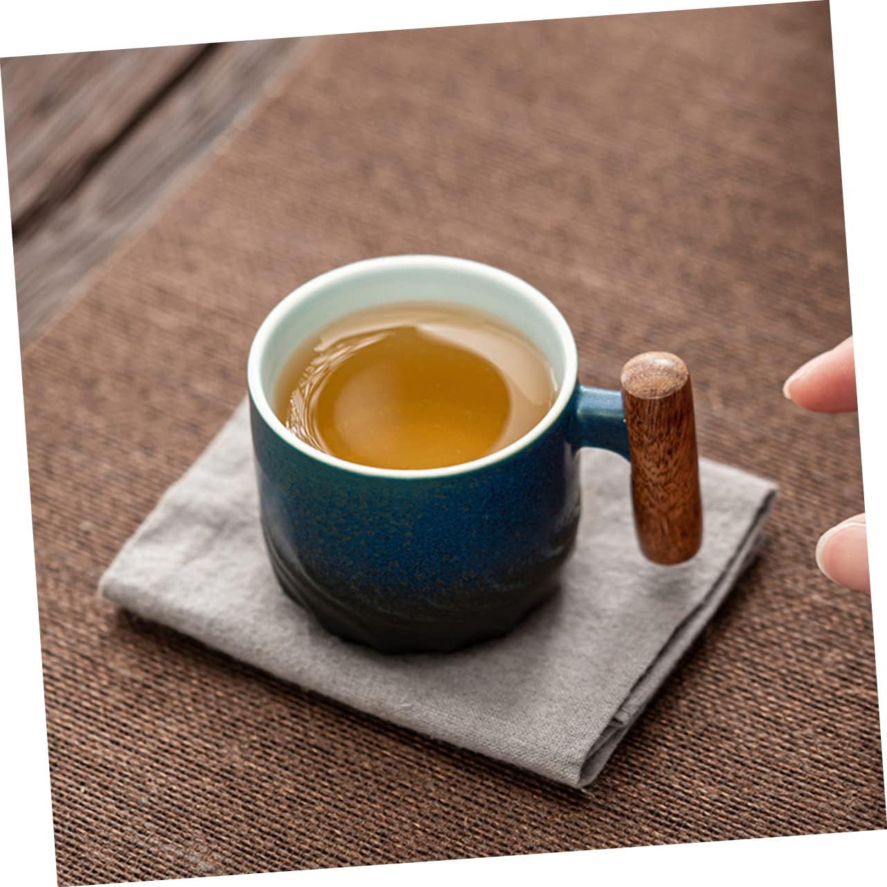 3pcs Rustic Porcelain Pottery and Beer Cafe Wood Style Drinking Painted or Storage Bottles Juice Infuser Black (7X5X4.5CMx3pcs) ()