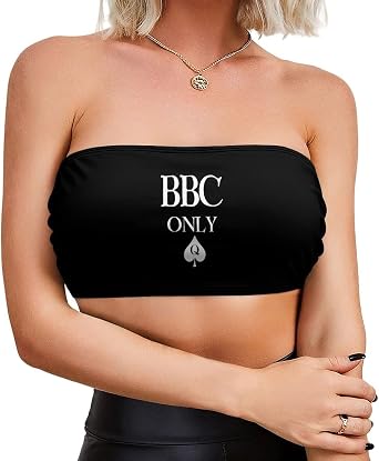 BITE ME Womens Sexy Crop Top Sleeveless Stretchy Solid Strapless Tube Top