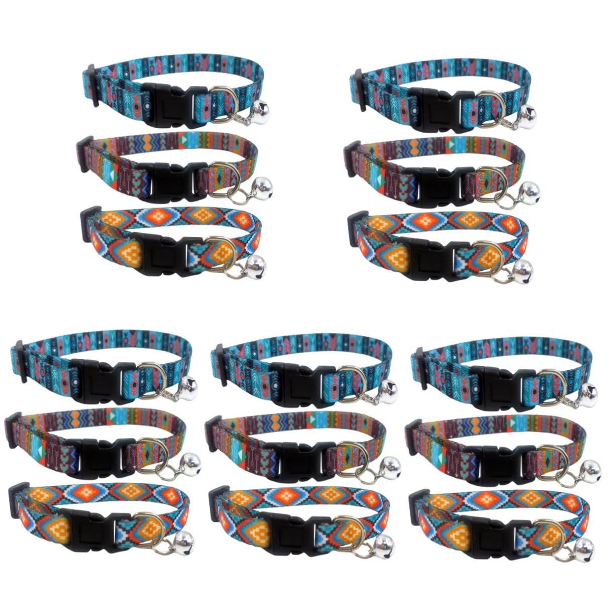 SUPVOX 15 Pz Collare Da Cucciolo Pettorina Per Animali Domestici Arredamento Rosso Bel Collare Per Cani Collari Per Cuccioli Campanelli Per Gatti Poliestere Decorazioni Delicato