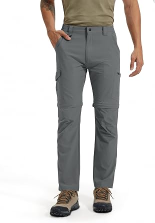 Mens Hiking Pants Convertible Quick Dry Water Resistant Lightweight Zip Off Fishing Outdoor Travel Cargo Pants