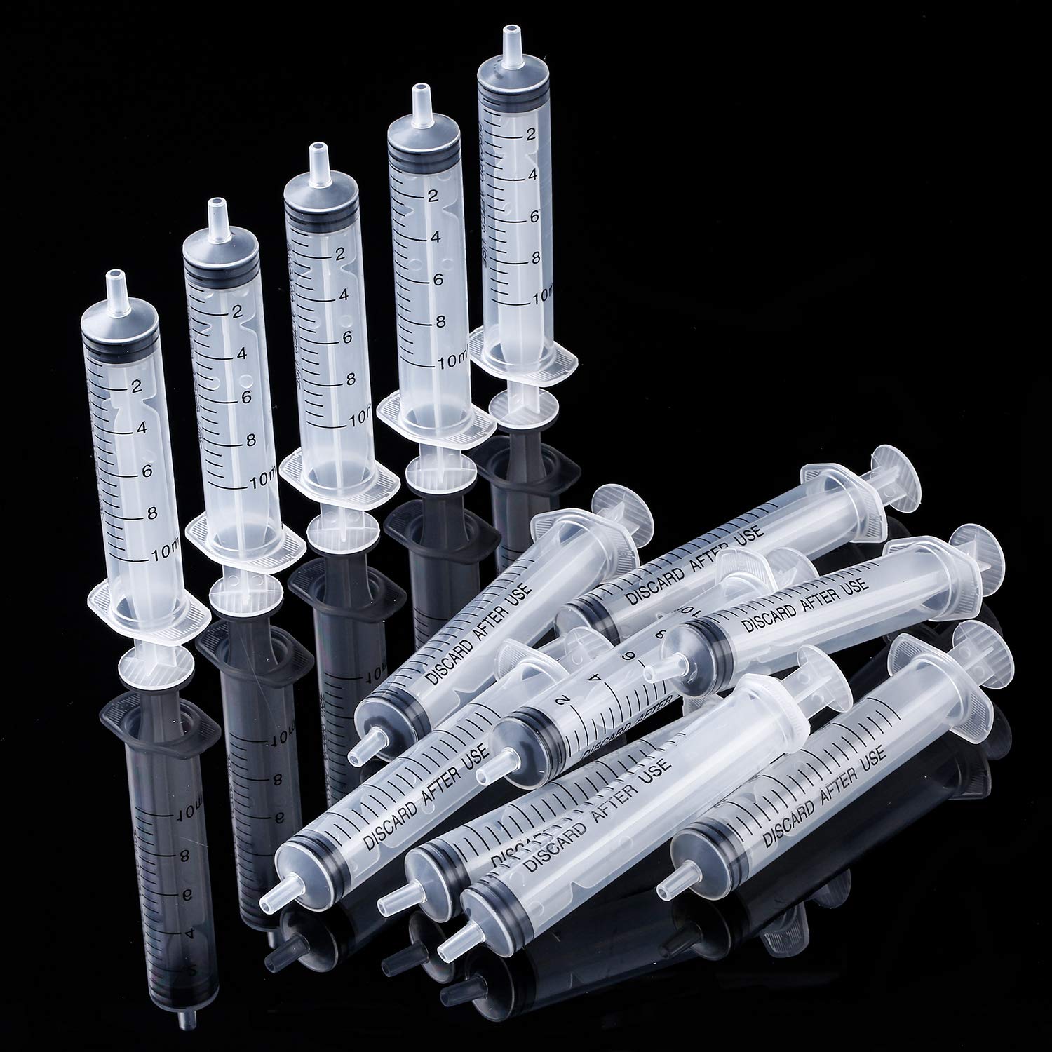 Frienda 20 Packs 10 ml Plastic Syringe with Measurement, No Needle Suitable for Scientific Labs, Measuring, Watering, Refilling | Large Plastic Measuring Tools for Food, Horse Care, Lab Dispensing, Graduated Markings, Reusable Multipurpose Applicators