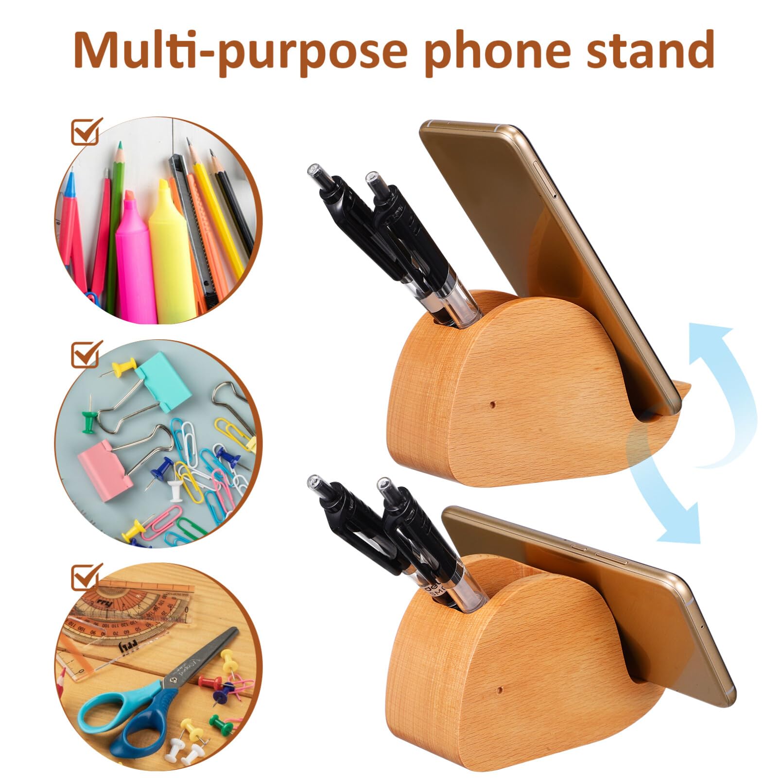 Hemobllo Pencil Holder with Cell Phone Stand - Image 3