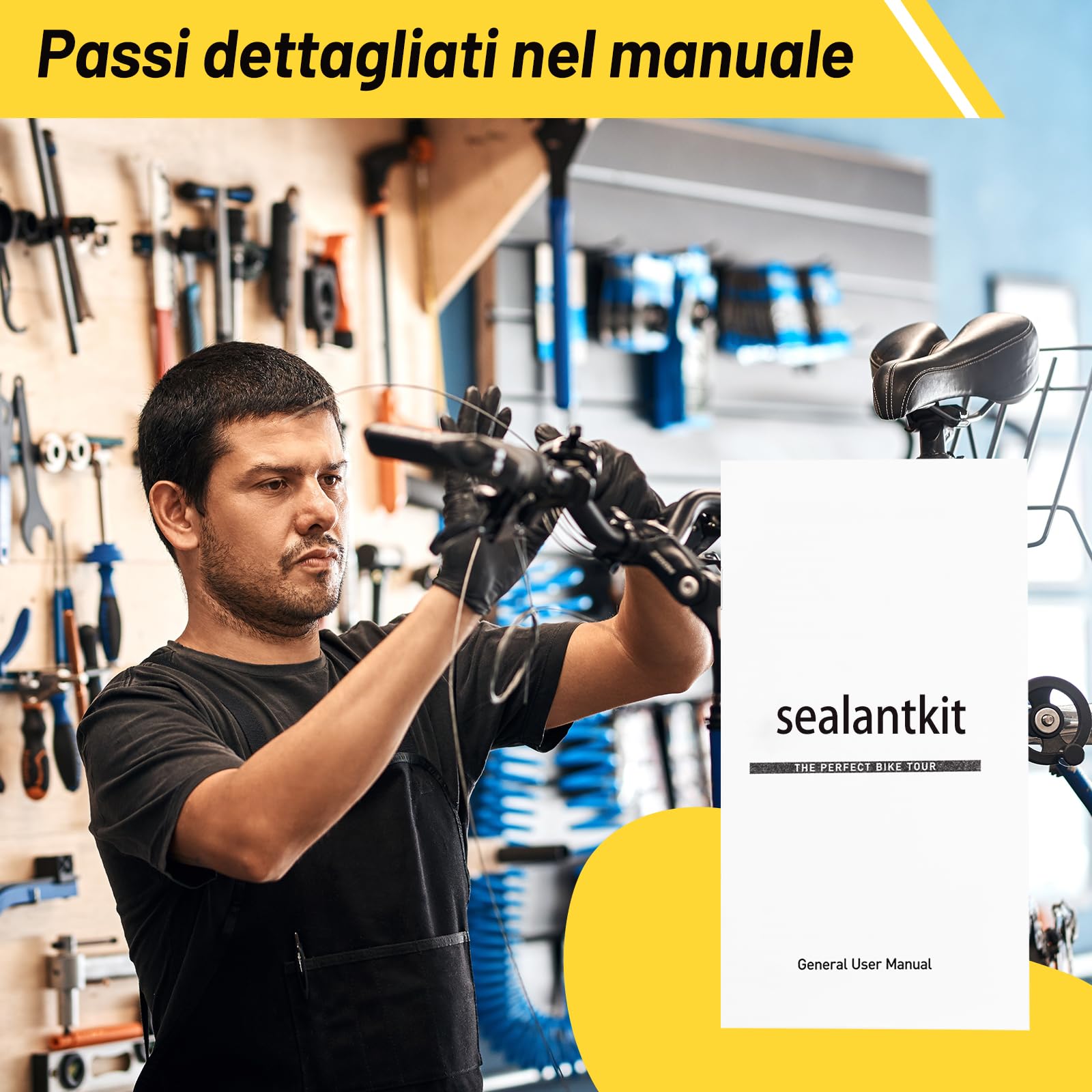 Kit Spurgo Freni per SHIMANO, TEKTRO,MAGURA Freni a Disco Idraulici.Incluso 120 ML di Liquido Minerale per Freni, Imbuto Trasparente.