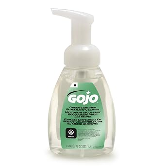 GOJO Green Certified Foam Hand Cleaner, Fragrance Free, 7.5 fl oz Foaming Hand Soap Pump Bottle (Pack of 6) - 5715-06
