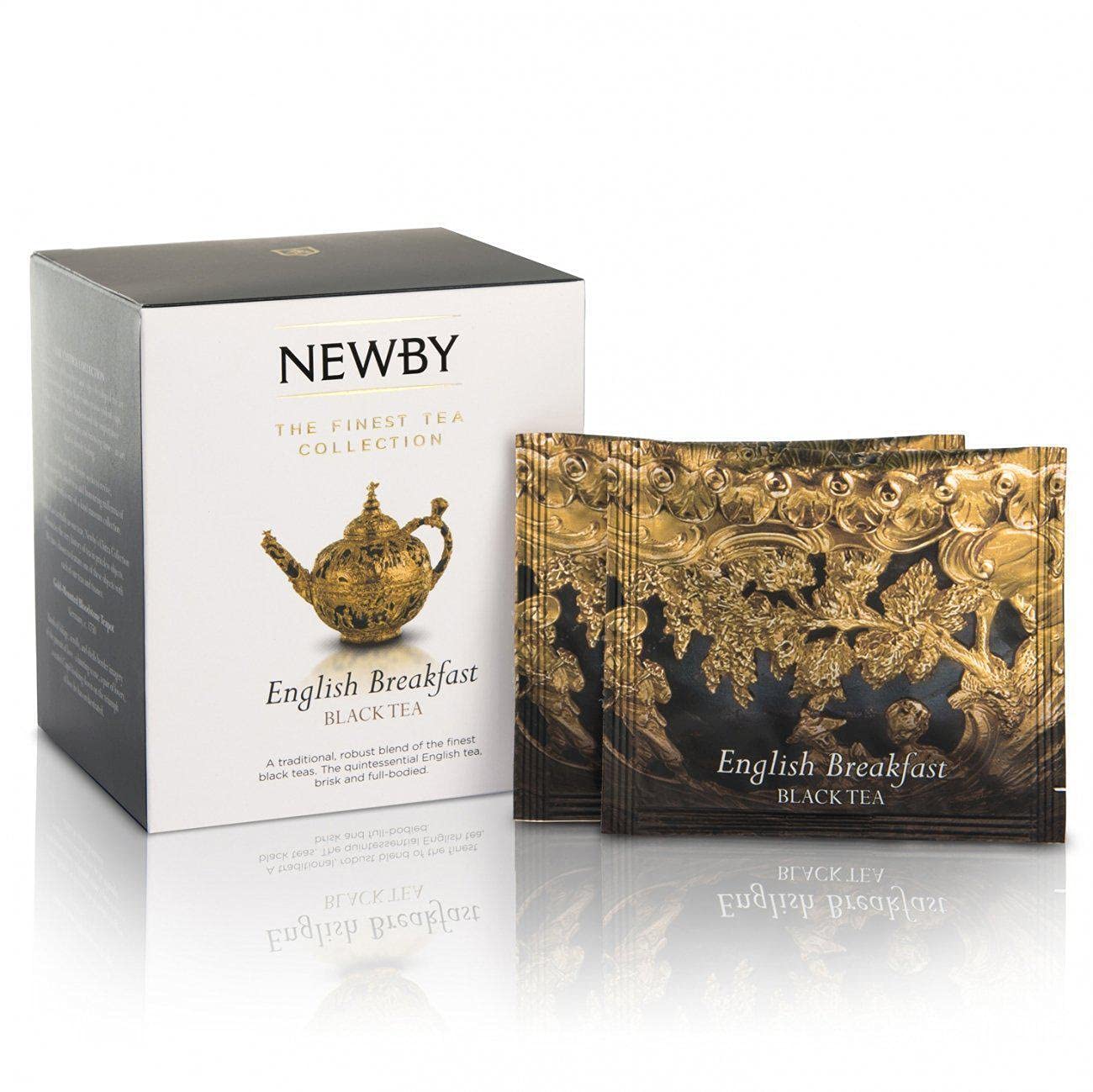 English Breakfast Black Tea by Newby Teas – 15 Pyramid Infusers | Bold, Full-Bodied Blend with Smooth Malty Flavor
