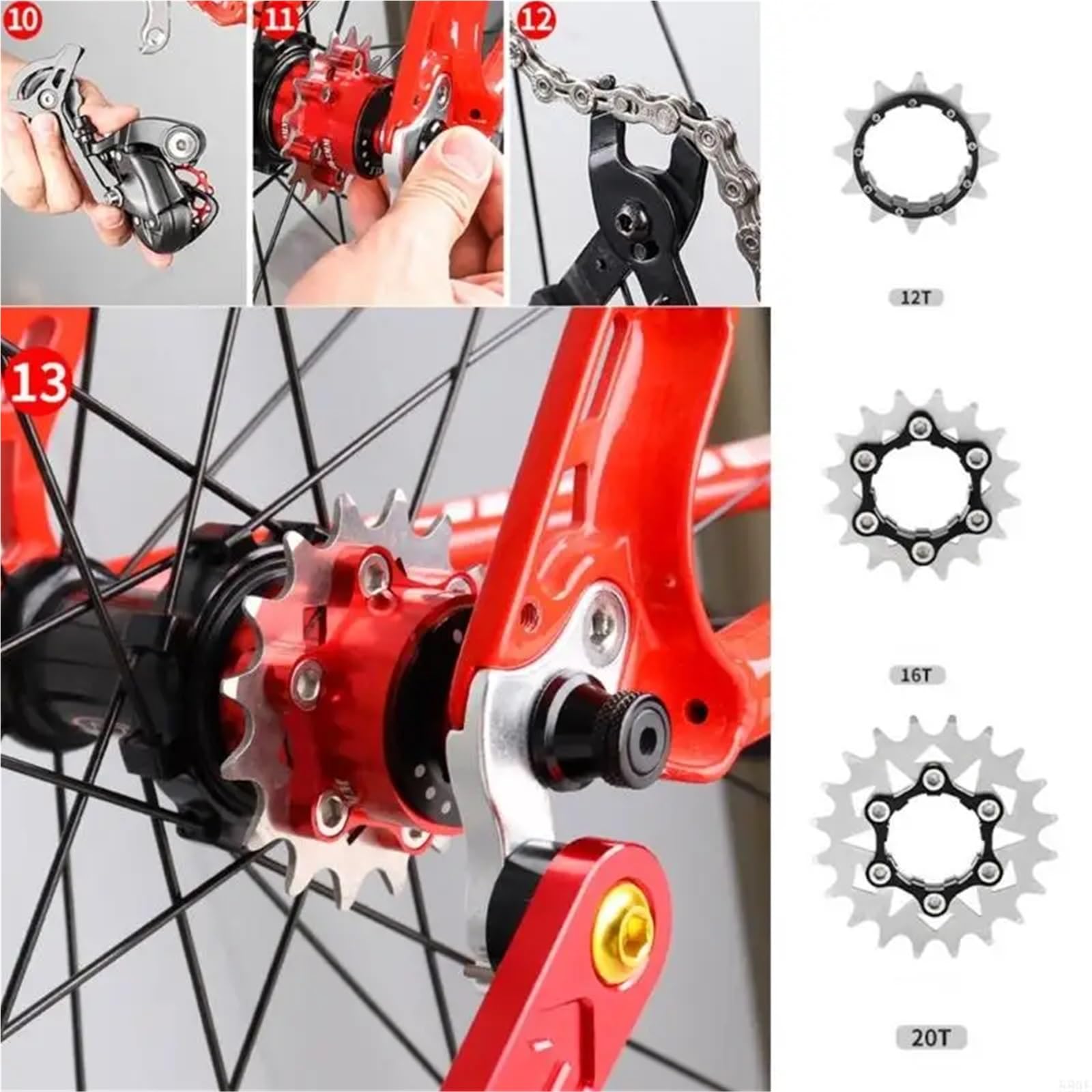 K8GE Rower górski Wolnobieg Jednobiegowy Koło zamachowe Stalowe Rowery Kasety Zębate Wolnobiegi Speed Cassette Zębatka kasetowa
