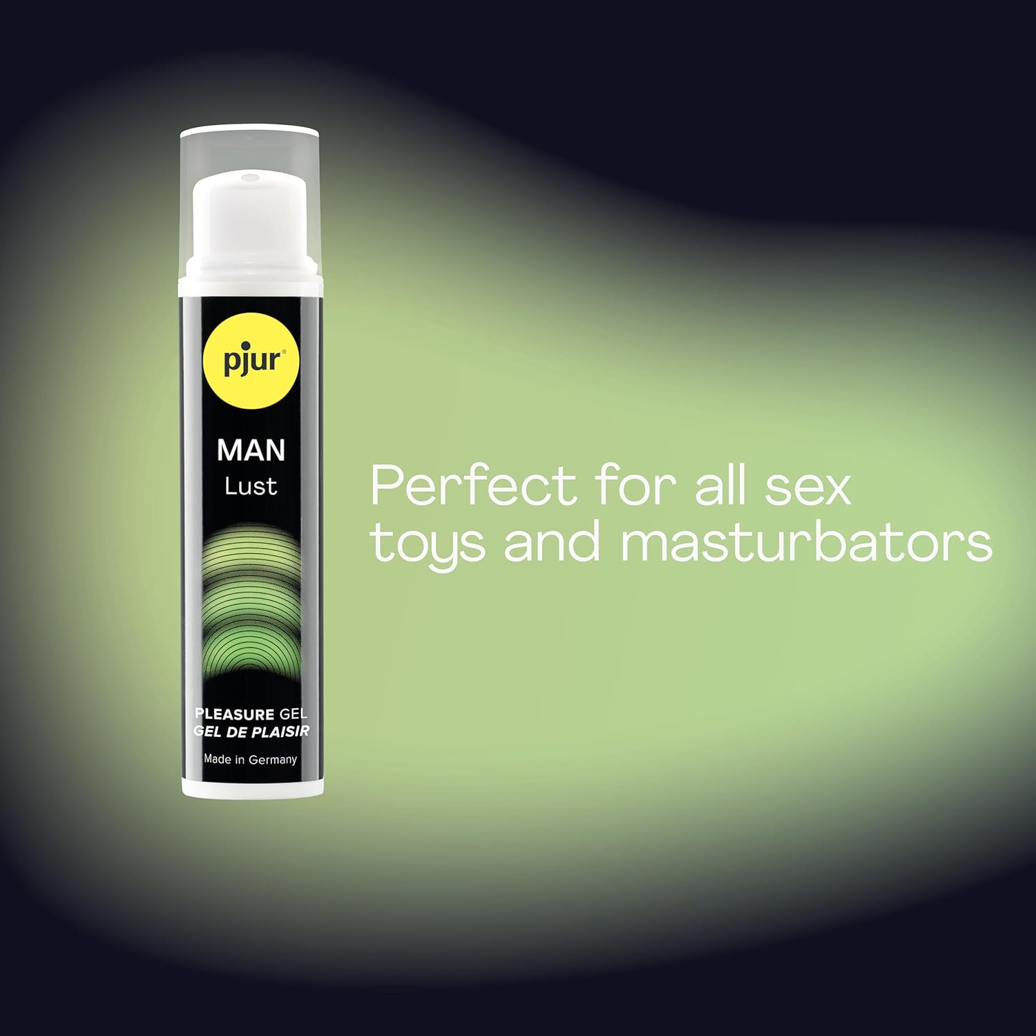 pjur MAN Lust Pleasure Gel for Men, Intensifying Sensation Gel with Paracress Extract, Long-Lasting Tingling, Water-Based - 0.5 fl oz / 15 ml