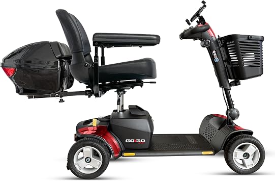 Pride Go Go Sport 4-Wheel Mobility Scooter + Accessory Kit, 325 lb Capacity