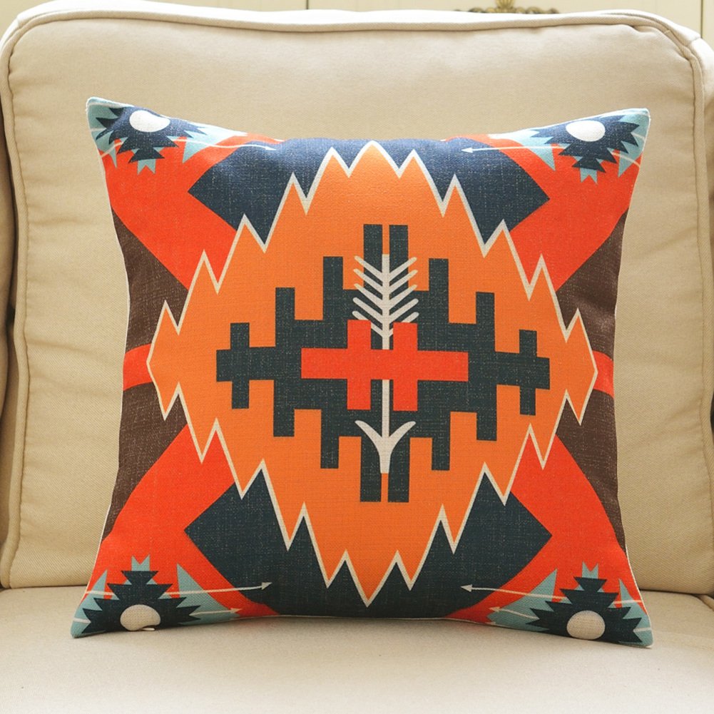 Coussin de canapé géométrique et oreiller lombaire de bureau 55x55cm