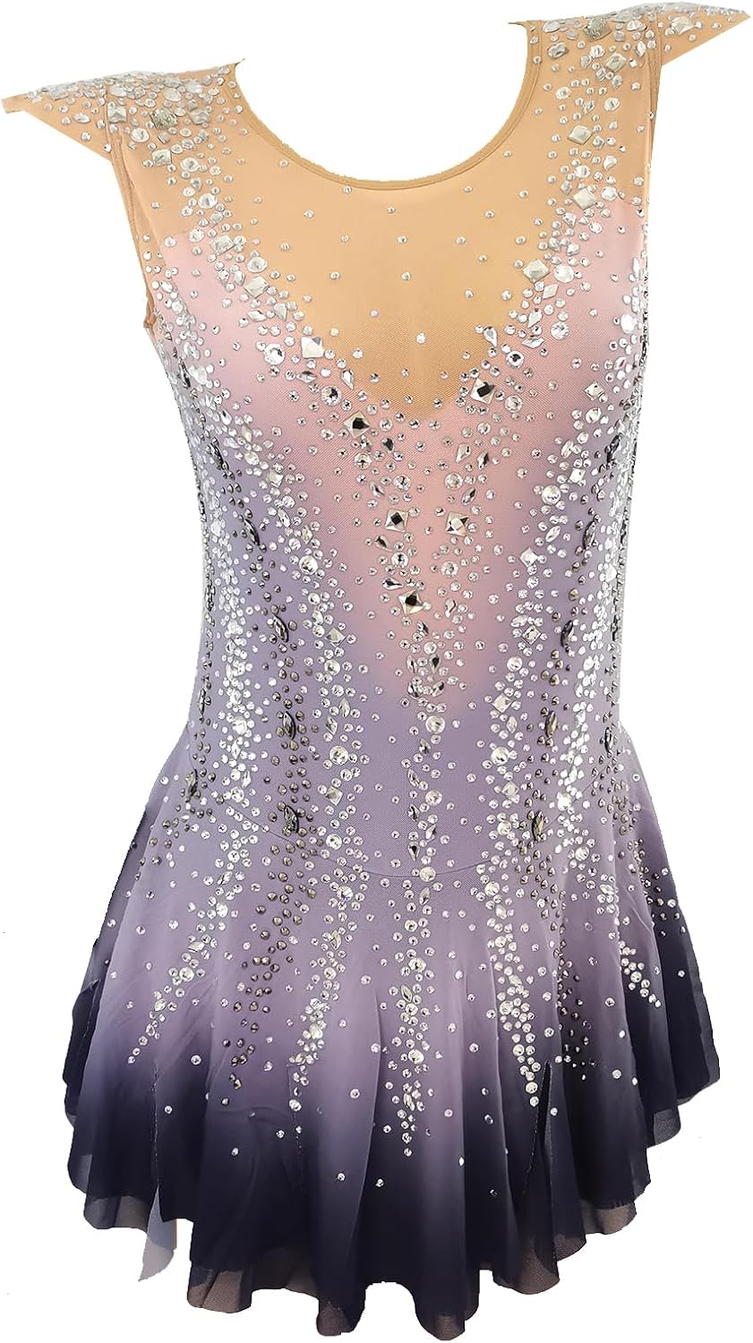 LIUHUO Ice Figure Skating Dress - Handmade Stage Ballet Costume for Women - Customizable Girls