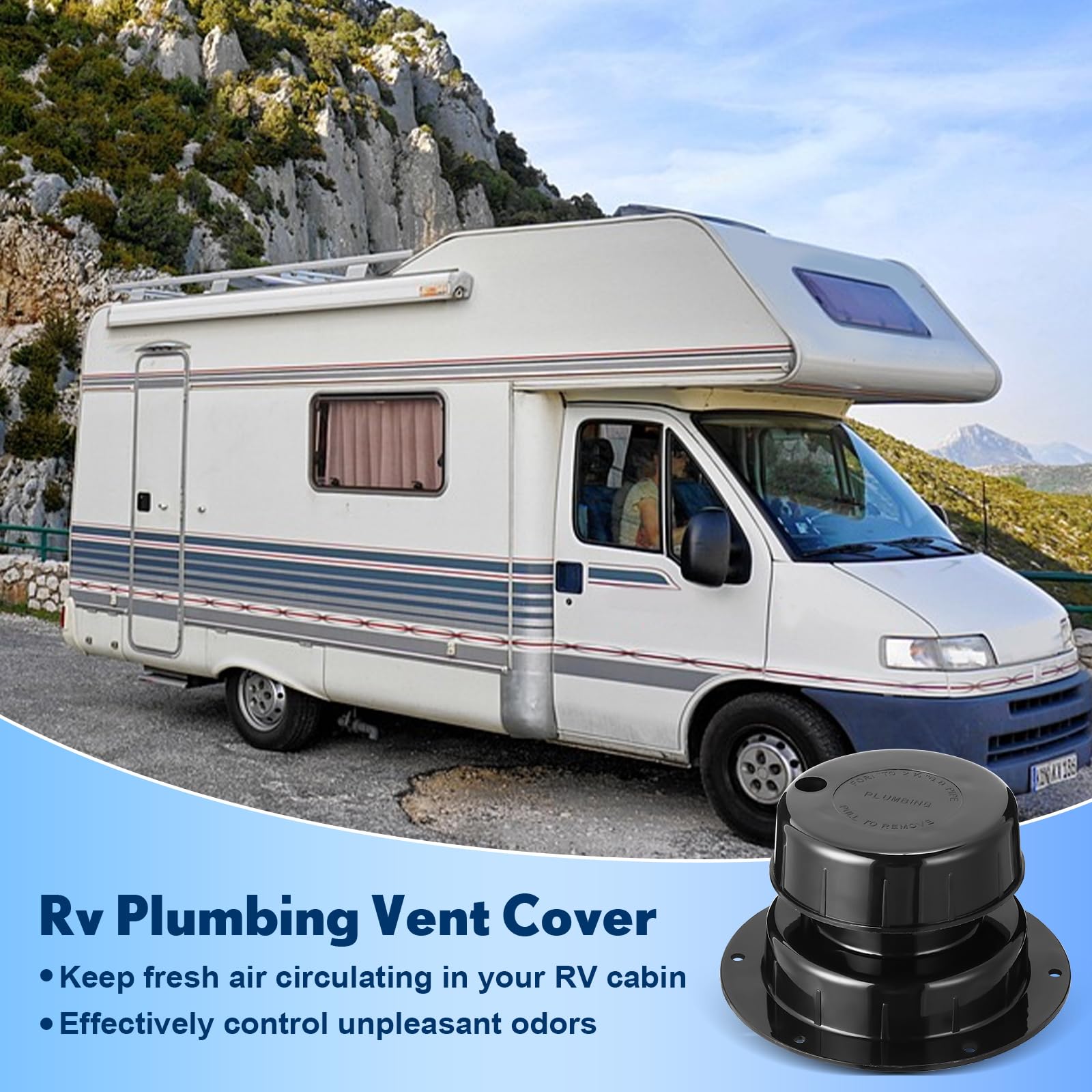 Snapklik.com : Barydat 6 Pcs RV Plumbing Vent Cap RV Roof Vent Cover ...