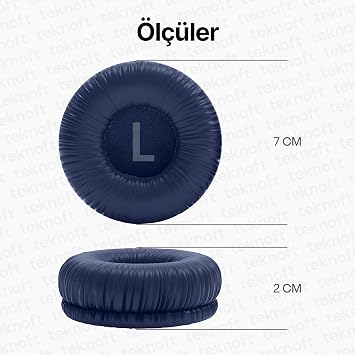 Teknoft JBL için Tune 250 450BT 460BT 500 500BT 510BT 520BT 560BT 600BT 600BTNC 660NC Modelleri İle Uyumlu Yumuşak ve Rahat Kulaklık Pedi ve Kafa Yastığı (Mavi, Kulaklık Pedi + Kafa Yastığı)