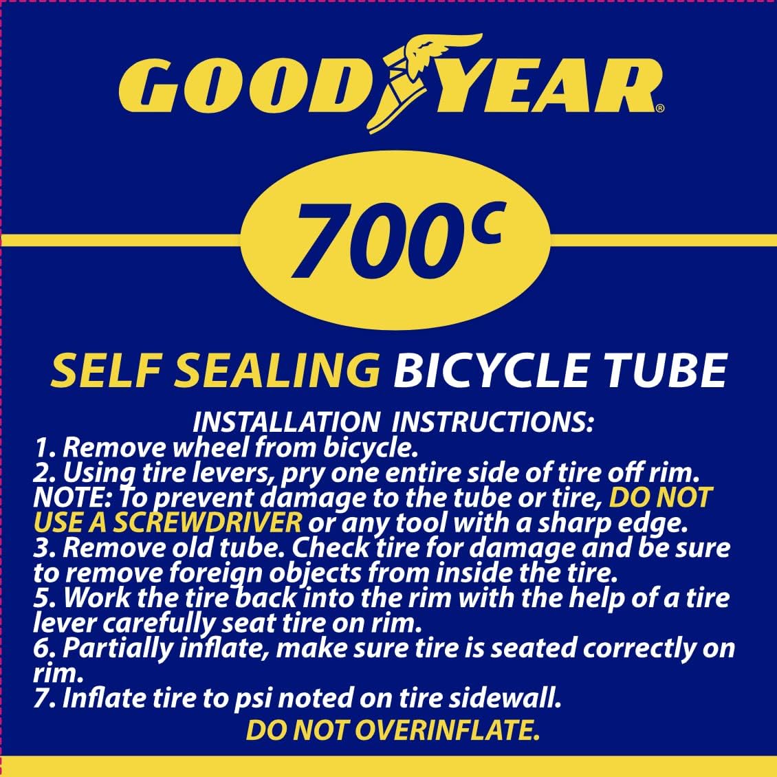 Goodyear Bicycle Tube, 25/32c - 25/32c Bike Tube with Butyl Rubber - Dependable Mountain Bike Tubes for Premium Cycling - 25/32c - Image 3