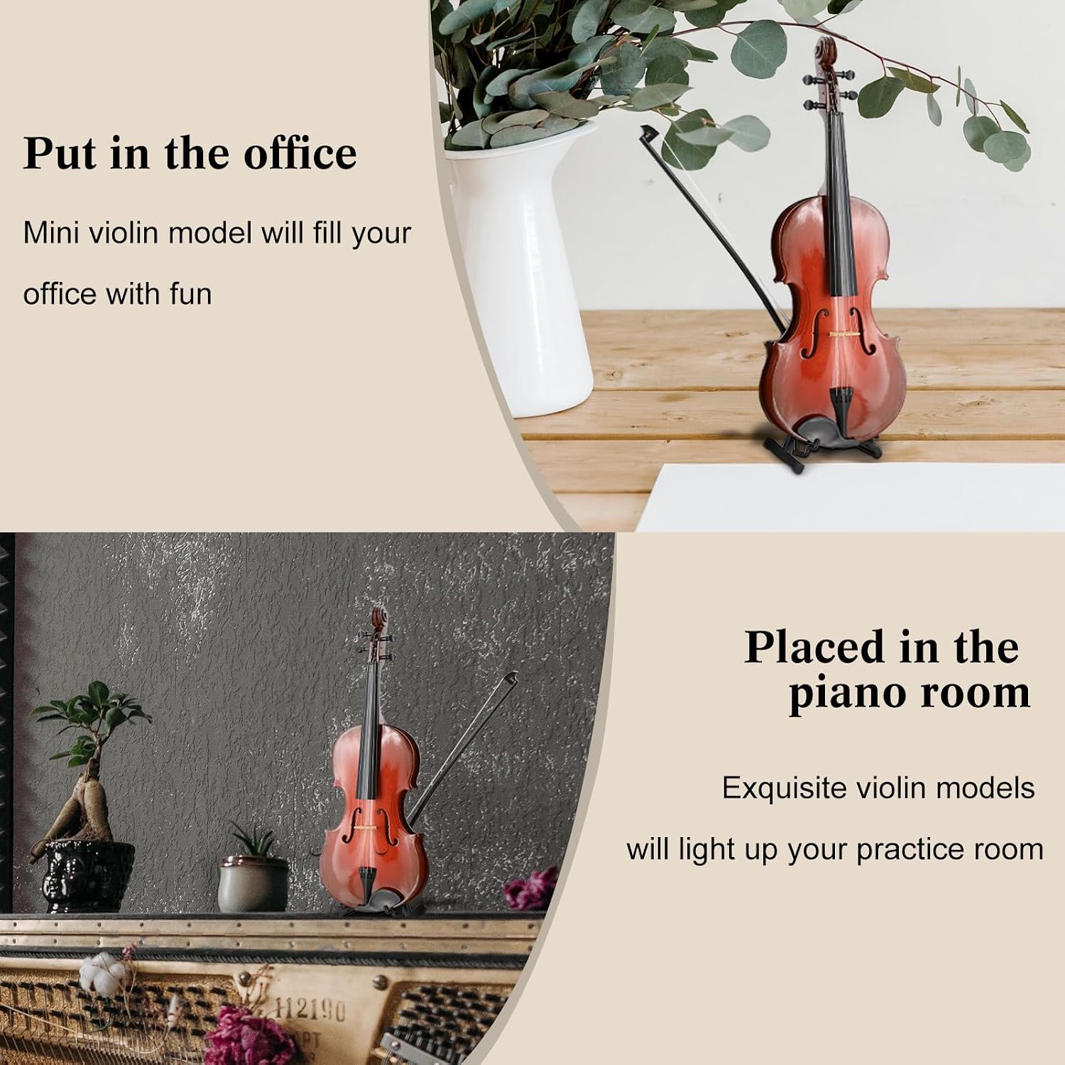 EASTROCK 9.8inch Miniature Violin Model image 5