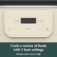 Vista 3 de MAGNIFIQUE 6 Quart Programmable Slow Cooker Removable Healthy Nonstick Pot - Small Kitchen Appliance for Family Dinners - Serves 6+ People - Heat