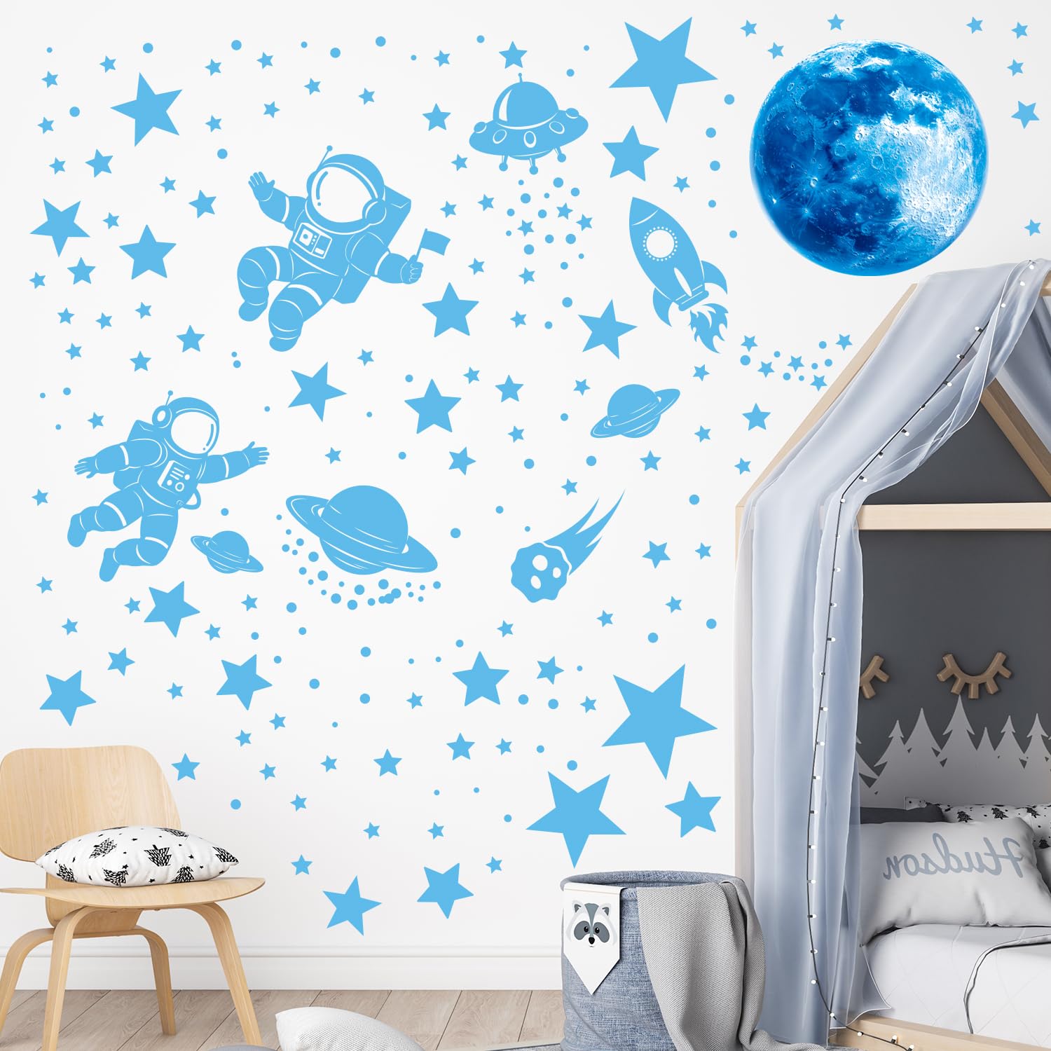 ADESIVI DA PARETE a nastro luminosi lucidi al buio soggiorno camera da letto striscia luminosa