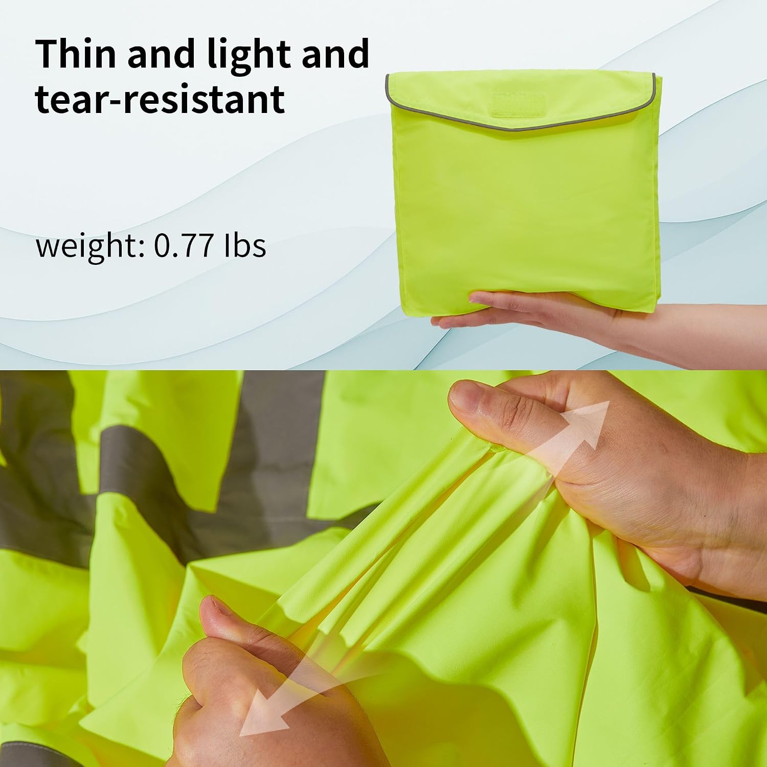 SRsafety Hi Vis Rain Poncho,High Visibility Rain Ponchos for Adults with Pocket,Safety Rain Jacket Stowable Conjoined Cap
